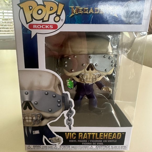 Funko Pop! Rocks: Megadeth - Vic Rattlehead Action Figure, Decor for Office Desk - Picture 3 of 13